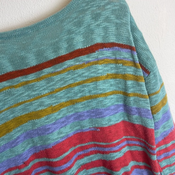 Soft Surroundings Beachy stripe sweater L - Picture 7 of 8